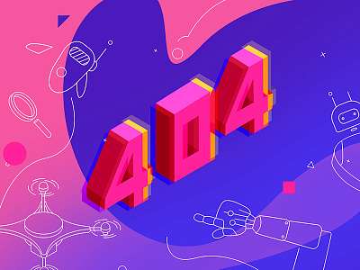 404 404 error 404 page branding color colorful creative design flat icon illustration inspiration line pink vector