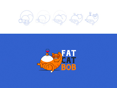 Logo / Fat Cat Bob art branding cat character color colorful creative design flat icon illustration inspiration line logo logo design typography vector