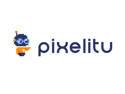 Pixelitu/Logo character creative design flat icon inspiration logo pixel vector