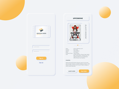 Neumorphism Movie App design movie app neumorphism ui ux
