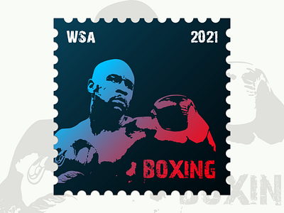 Vector illustration for E-Post Mark WSA "Boxing" #1 abstract boxer boxing design draw electronic es esport fight fighter fighting illustration postage postage stamp postal sport sports stamp vector vector illustration boxing