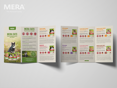 Booklet "Mera Cats" new cat foods advertising advertising booklet animal animal feeds booklet branding brochure cat catalogue design design booklet design brochure dog leaflet pet pets polygraphy print printing typography