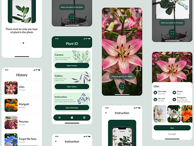 Plant ID app design mobile ui