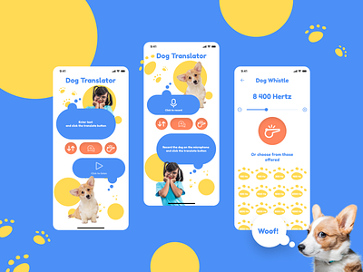 Dog Translator Mobile App app design mobile ui