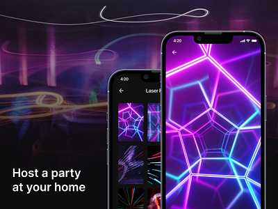 Laser Disco Lights Mobile App app design mobile ui