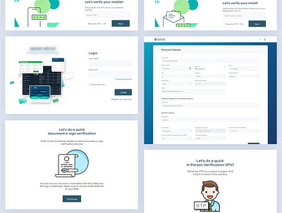 Trading KYC Verification Process design ui ux website