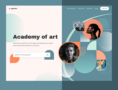 OpenArt - academy of art branding concept design e commerce figma graphic design illustration logo redesign ui user interface ux vector web design web site