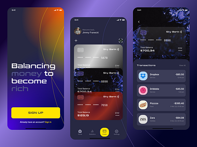The bank's mobile application app branding concept design figma graphic design illustration logo minimal mobile app redesign ui user interface ux web design