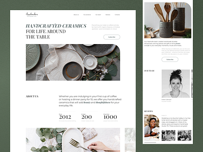 Pottery Studio STUDIO TN | Redesign landing page