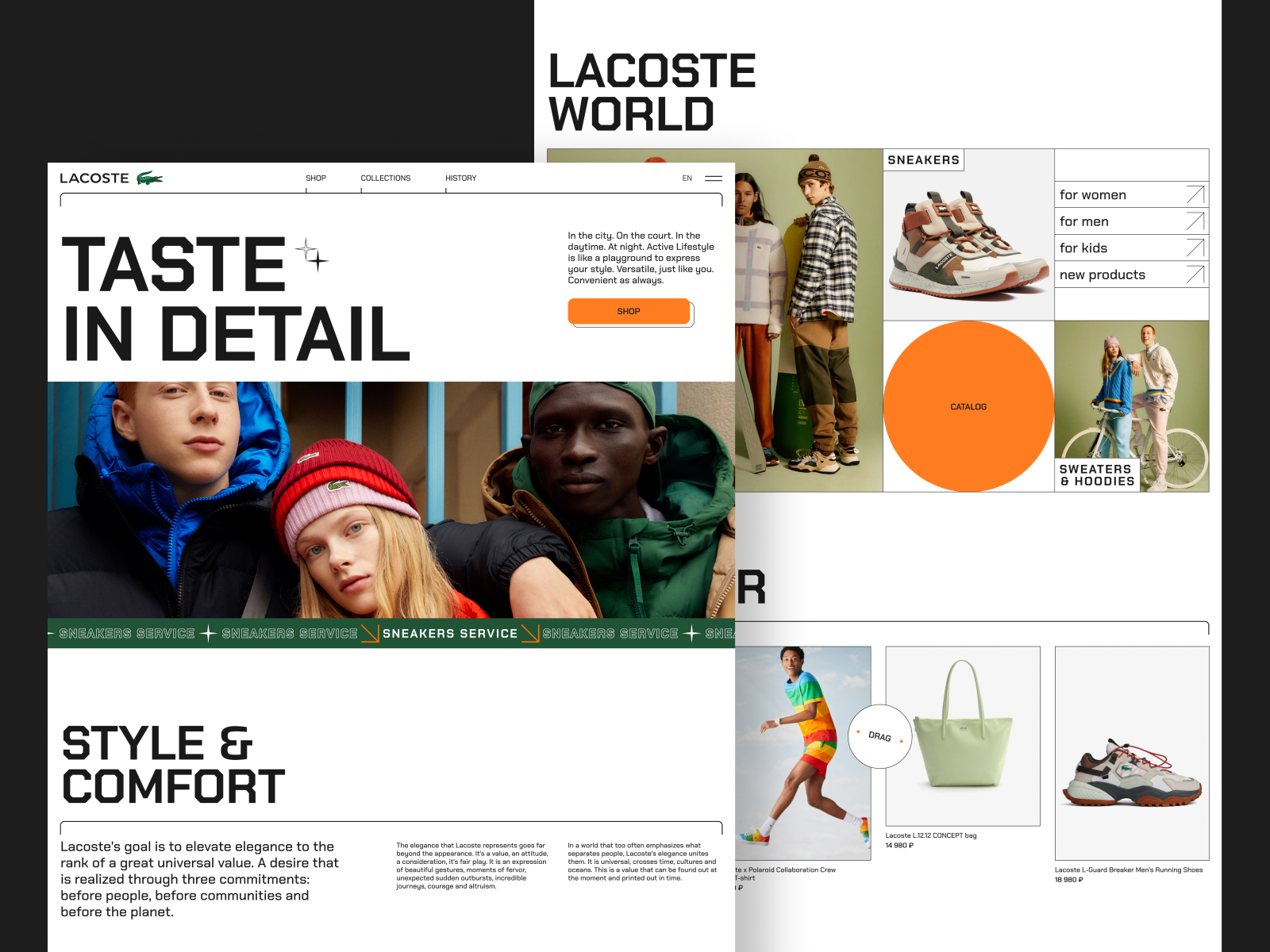LACOSTE | E-commerce redesign by Nataly on Dribbble