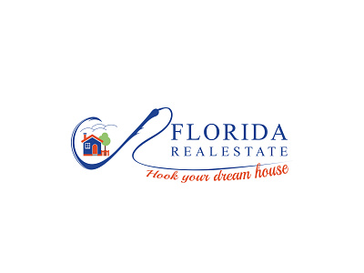 Florida Real State branding flat icon illustration logo