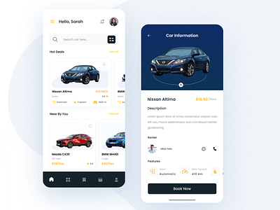 Car Rental App UI Design appdesign car carrental design interfacedesign ui uidesign uiux uiuxdesign