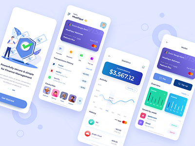 Finance Mobile App UI Design by Musfiqur Rahman 🥇 on Dribbble