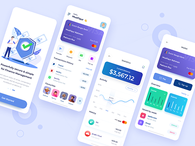 Finance Mobile App UI Design app design finance finance app interface design mobile app mobile banking smart app technology ui design uiux user interface
