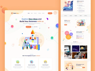 SEO & Digital Marketing Agency Landing Page Design b2b buisness buisness growth creative agency landing page design link building seo agency seo analysis seo landing page start up ui ui design