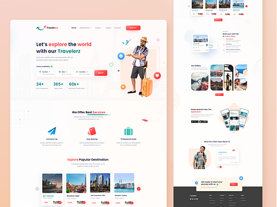 Travelerz | Travel Agency Landing Page Design