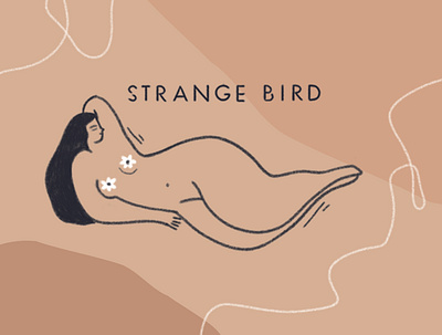 Strange Bird 2d classic design digital drawing flat design illustration illustrator pastels photoshop