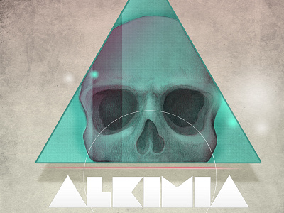 ALKIMIA design draw grounge illustration middleage paper poster presentation print show skull vintage