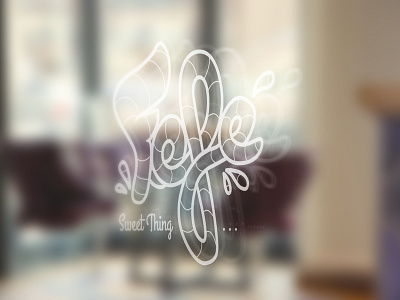 Fefè - Window Signage brand door glass hand made identity lettering logo logodesign mockup signage sweet window