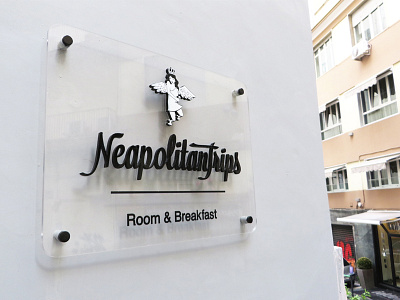 NeapolitanTrips - Signboard banner beb bedandbreakfast board branding hostel hotel logo room sign signboard typography