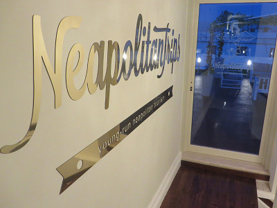 Chromed - Neapolitantrips branding chrome chromed hand drowing hotel lettering logo logodesign logotype metal mirror reflection