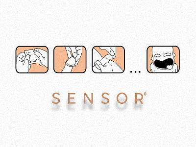 Condom Sensor character condom creative design dick drop feelgood fun illustration safe sex vector