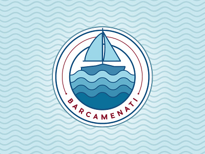 Barcamenati - Italian sailors badge boat branding icon identity illustration label logo logodesign sailor sea