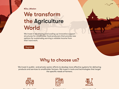 Farming Website landing Page