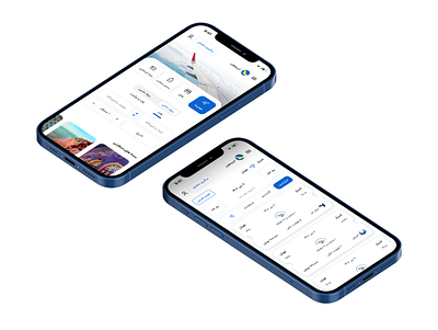 Fly Ticket App airplane app baggage blue concept design hotel illustration ios photoshop plane product reservation sky ticket travel travel package trip ui ux