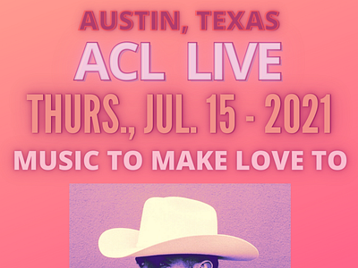 Concert Poster & Accompanying Social Images for Josh T. Pearson acl live austin colorful concert poster custom design gig josh t. pearson live music live performance musician pinks show texas vintage