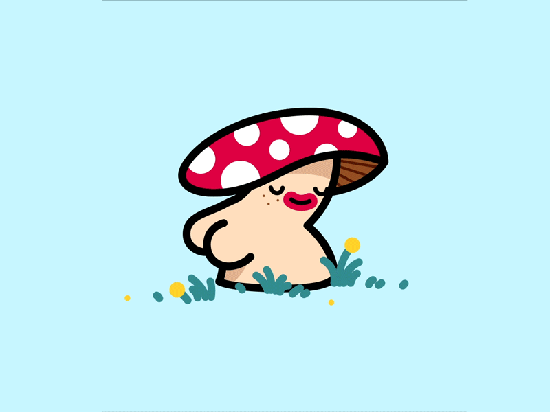 Juicy Shroom animation bounce butts character color design illustration motion mushroom vector