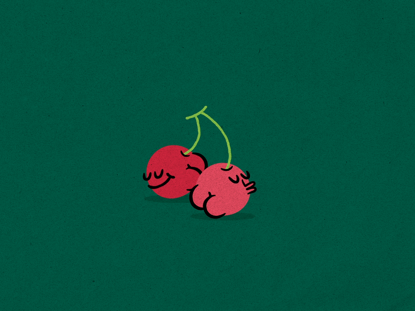Juicy Cherry animation bounce branding butts character color design fruit illustration motion texture vector
