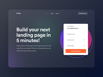 SaaS Software Landing Page flat free landing page freebie hero section homepage interface landing page saas landing page software ui website