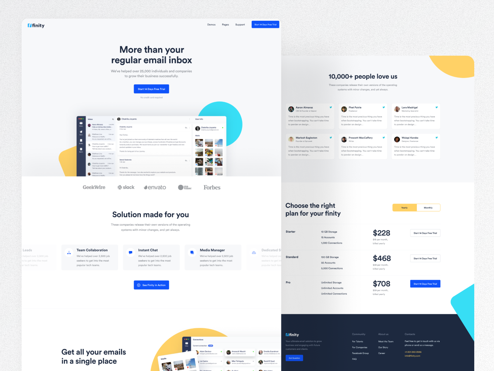 Email Automation Landing Page by Farhan Rizvi on Dribbble