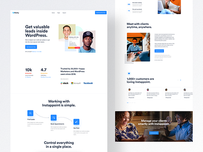 SaaS Product Landing Page design flat free landing page freebie hero section homepage interface landing page software startup website