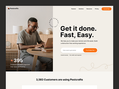 Task Management Landing Page block design hero area hero section homepage illustration interface landing page saas startup task management template theme ui block ui kit website