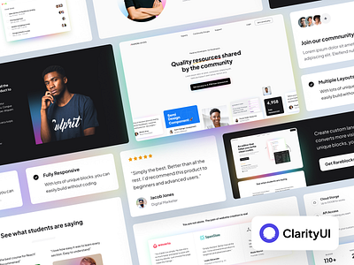 ClarityUI - SaaS Website UI Kit