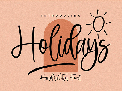 Holidays - Beautiful Handwritten Font 3d animation app branding design graphic design icon illustration logo motion graphics ui