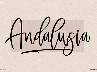 Andalusia - Beautiful Handwritten Font 3d animation app branding design graphic design icon illustration logo motion graphics ui