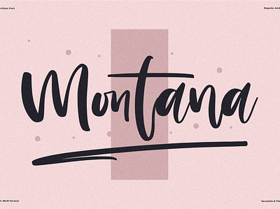 Montana - Beautiful Handwritten Font 3d animation app branding design graphic design icon illustration logo ui