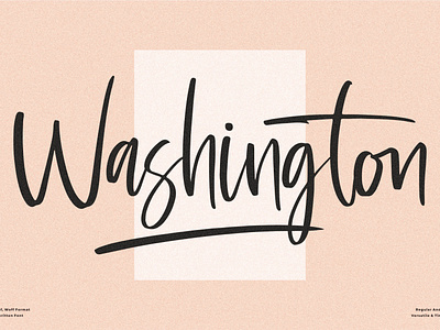 Washington - Beautiful Handwritten Font