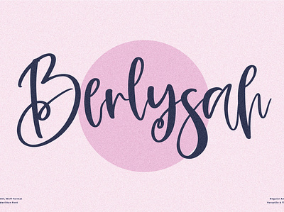 Berlysah - Beautiful Handwritten Font 3d animation app branding design graphic design icon illustration logo motion graphics ui
