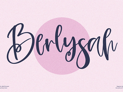 Berlysah - Beautiful Handwritten Font