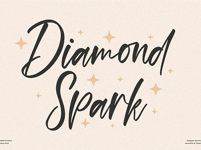 Diamond Spark - Beautiful Handwritten Font 3d animation app branding design graphic design icon illustration logo motion graphics ui