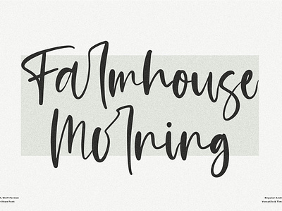 Farmhouse Morning - Beautiful Handwritten Font 3d animation app branding design graphic design icon illustration logo motion graphics ui