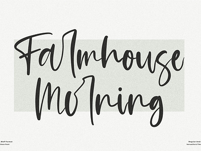 Farmhouse Morning - Beautiful Handwritten Font