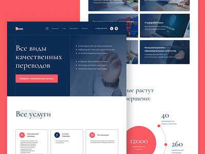 Landing Page for Translation agency