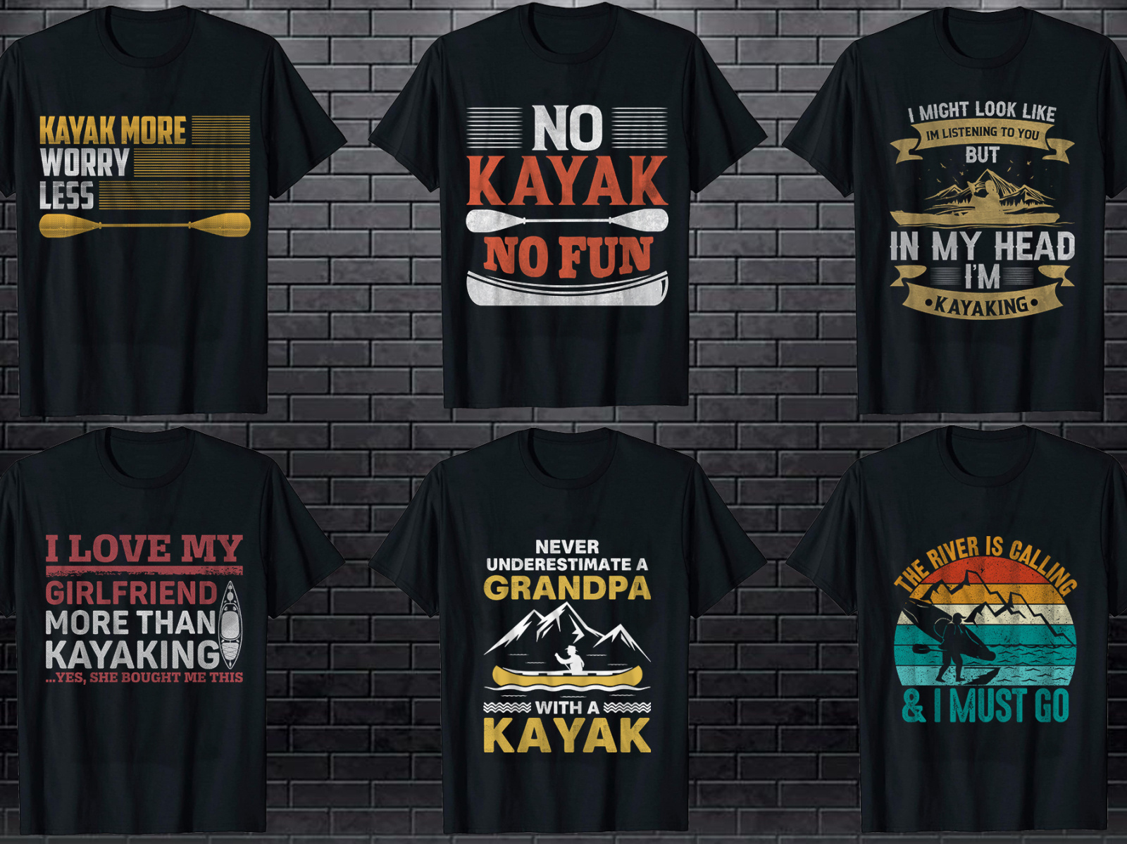 KAYAKING T Shirt Design VOL.01 by Romzan on Dribbble