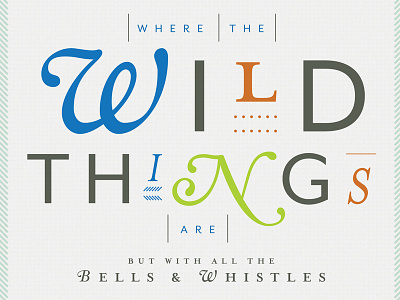 Where the Wild Things Are editorial hoefler italic swash mr eaves mrs eaves type typography wild things