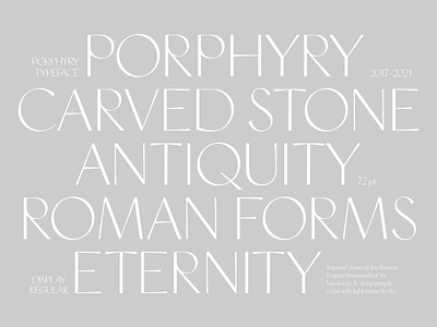 Porphyry Typeface Specimen